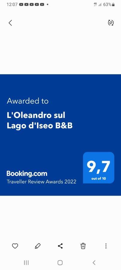 L'Oleandro Sul Lago D'Iseo B&B Sulzano Extérieur photo